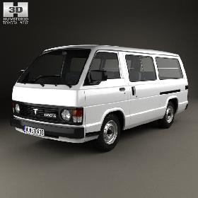 3D Toyota Hiace Passenger Van 1982 model